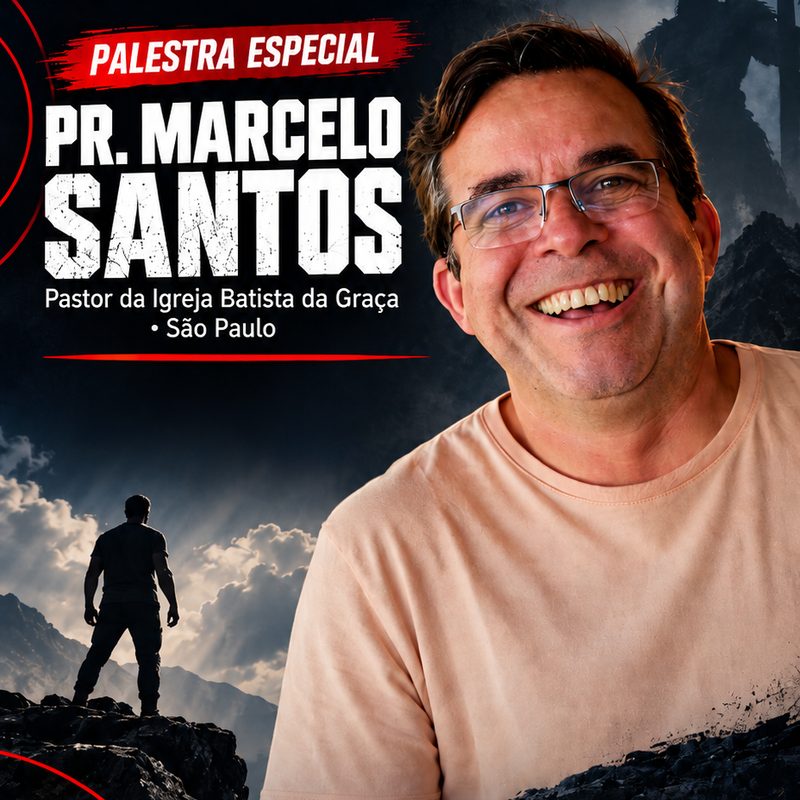 Pr. Marcelo Santos, palestrante da 2ª edição — pastor da Igreja Batista da Graça, em São Paulo.